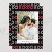 Modernes XOXO Foto Valentine Feiertagskarte (Vorne/Hinten)