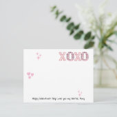 Modernes XOXO Galentine's Day Custom Foto & Text P Postkarte (Stehend Vorderseite)