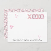Modernes XOXO Galentine's Day Custom Foto & Text P Postkarte (Vorne/Hinten)
