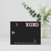 Modernes XOXO Galentine's Day Custom Foto & Text P Postkarte (Stehend Vorderseite)