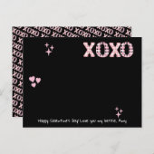 Modernes XOXO Galentine's Day Custom Foto & Text P Postkarte (Vorne/Hinten)
