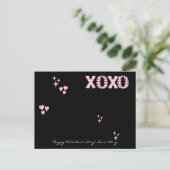 Modernes XOXO Valentine's Day Custom Foto & Text P Postkarte (Stehend Vorderseite)
