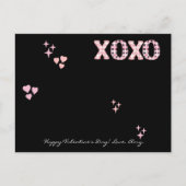 Modernes XOXO Valentine's Day Custom Foto & Text P Postkarte (Vorderseite)