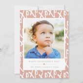 Modernes XOXO Valentinisches Foto Karte (Vorderseite)