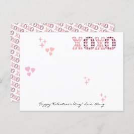 Modernes XOXO Valentinstag kundenspezifisches Foto Postkarte