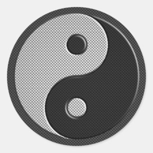 Modernes Yin Yang in der Runder Aufkleber