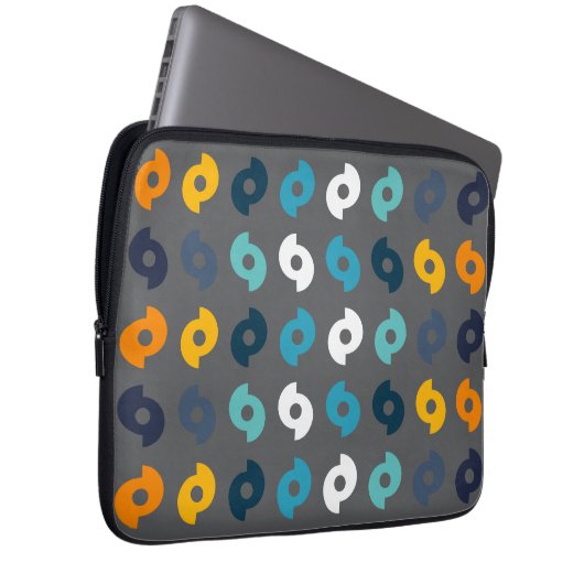 Modernes Yin-Yang-Muster Laptopschutzhülle (Vorne Rechts)