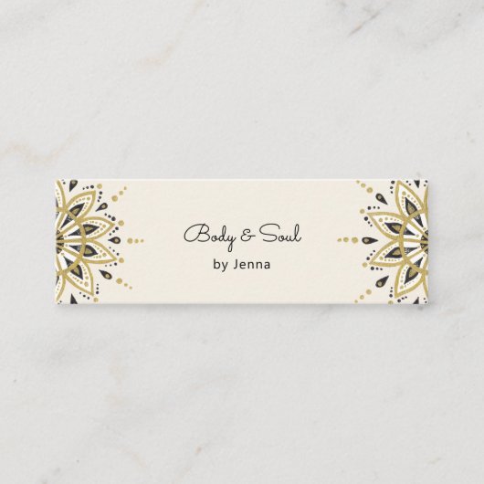 Modernes Yoga Massage Wellness Business Center Bel Mini Visitenkarte (Vorderseite)