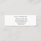 Modernes Yoga Massage Wellness Business Center Bel Mini Visitenkarte (Rückseite)
