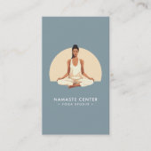 Modernes Yoga/Mindfulness Lotus Pose Socials QR Co Visitenkarte (Vorderseite)