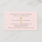 Modernes Yoga mit Abstrakten Zen-Steinen Gold und Visitenkarte (Rückseite)