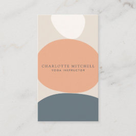Modernes Yoga mit Abstrakten Zen-Steinen Visitenkarte