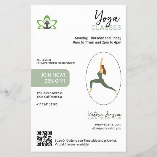 Modernes Yoga-Studio-Flyer | Sorgfältig gestaltet Flyer (Vorne)