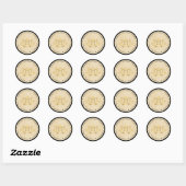 Modernes Yoga-Studio-Logo-Sticker Runder Aufkleber (Blatt)