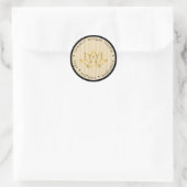 Modernes Yoga-Studio-Logo-Sticker Runder Aufkleber (Tasche)