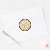 Modernes Yoga-Studio-Logo-Sticker Runder Aufkleber (Umschlag)
