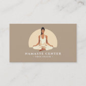Modernes Yoga/Wellness Lotus Pose Soziales QR Code Visitenkarte (Vorderseite)