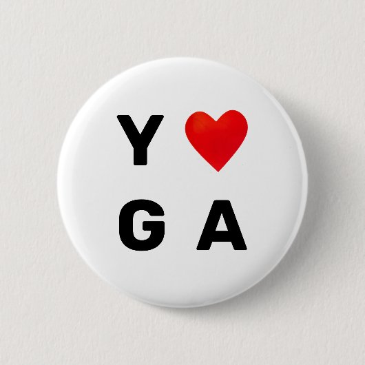 Modernes Yogaherz Button (Vorderseite)