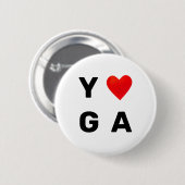 Modernes Yogaherz Button (Vorne & Hinten)