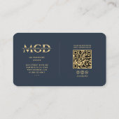 Modernes Zahnarzt Monogram Visitenkarte (Rückseite)