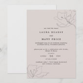 Modernes, zartes, rosafarbenes, florales Ambiente Einladung (Vorne/Hinten)