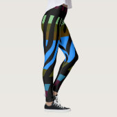 Modernes Zebra-Druckmuster #3 Leggings (Rechts)
