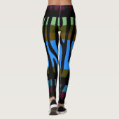 Modernes Zebra-Druckmuster #3 Leggings (Rückseite)