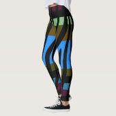 Modernes Zebra-Druckmuster #3 Leggings (Links)