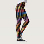 Modernes Zebra-Druckmuster #4 Leggings (Rechts)