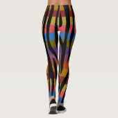 Modernes Zebra-Druckmuster #4 Leggings (Rückseite)