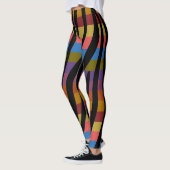 Modernes Zebra-Druckmuster #4 Leggings (Links)