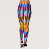 Modernes Zebra-Druckmuster #5 Leggings (Rückseite)