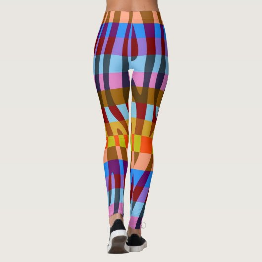 Modernes Zebra-Druckmuster #5 Leggings (Rückseite)