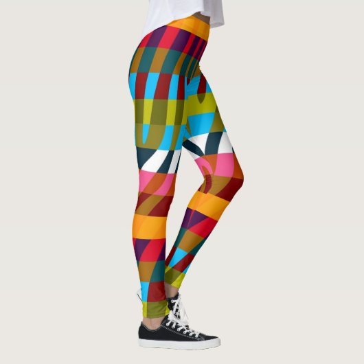 Modernes Zebra-Druckmuster #7 Leggings (Rechts)