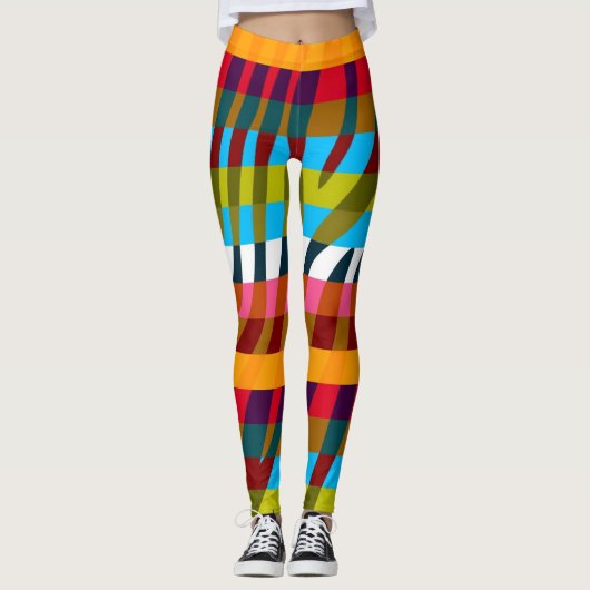 Modernes Zebra-Druckmuster #7 Leggings (Vorderseite)