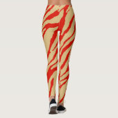 Modernes Zebra-Druckmuster Leggings (Rückseite)