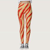Modernes Zebra-Druckmuster Leggings (Vorderseite)