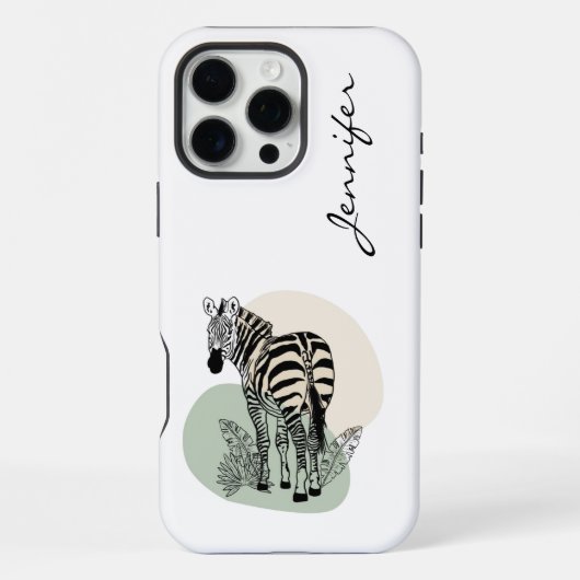 Modernes Zebra iPhone Hülle (Rückseite)