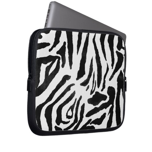 Modernes Zebra Laptopschutzhülle (Vorne Rechts)
