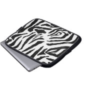 Modernes Zebra Laptopschutzhülle (Vorne Knopf)