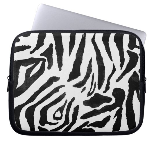 Modernes Zebra Laptopschutzhülle (Vorderseite)