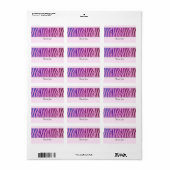 Modernes Zebra-Muster Danke-Label Adressaufkleber (Vorne)