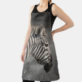 Modernes Zebra Portrait Wildlife Schürze (InSitu)