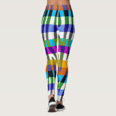 Modernes Zebra Print Muster #10 Leggings (Rückseite)