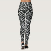 Modernes Zebra Schwarz-weiß Leggings (Rückseite)