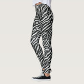 Modernes Zebra Schwarz-weiß Leggings (Links)