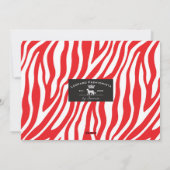 Modernes Zebra Stripe Custom Foto Feiertagskarte (Rückseite)