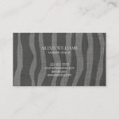 Modernes Zebra-Tiermuster Beruflich Visitenkarte (Rückseite)