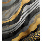 modernes Zebradruckmuster Duschvorhang (Vorderseite)