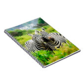 Modernes zebras Tropical DschungelSpiral Foto Note Notizblock (Rechte Seite)
